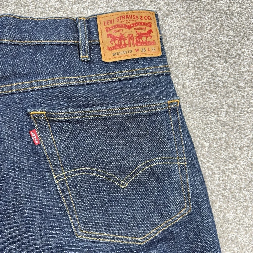 Levi's Western Fit Straight Leg Jeans Men's 36x32 Cowboy Denim